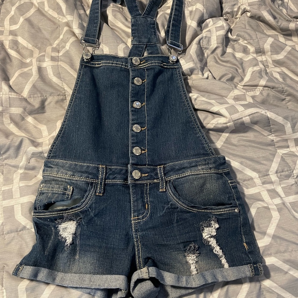 Jean overall shorts